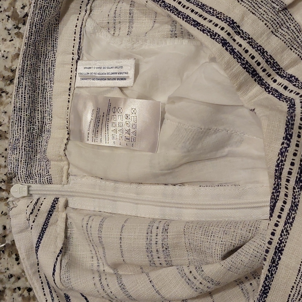 Tommy Hilfiger White and Navy Blue Ladies Womens Skirt Size 0 - Picture 4 of 4